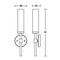 Afx Huntington 18'' Wall Sconce, Clear Ribbed Glass Shade, Satin Nickel Finish HNTS0518MBSN - alternate 2